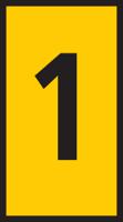 561-01614-wic1-1-pa66-ye HellermannTyton WIC Snap On Cable Markers, Yellow, Pre-printed "1", 2 → 2.8mm Cable, for Cables and Wires,