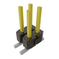 tsm-102-01-l-dv-a Samtec TSM Series Vertical Surface PCB Header, 4 Contact(s), 2.54 mm Pitch, 2 Row, Unshrouded