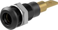 643040-21 Staubli Black Socket Test Socket, Tab Termination, 25A, 30V ac, Gold Plating