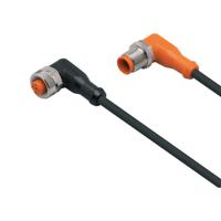 evc036 ifm electronic Male 1 way M12 to Female 1 way M12 Sensor Actuator Cable, 0.6 m