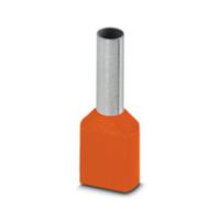 1213204 Phoenix Contact Insulated Ferrule, 12mm Pin Length, 3.8mm Pin Diameter, Orange