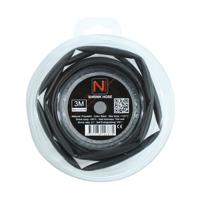 nhs-64-0-3m NEMIQ Heat Shrink Tube, Black 6.5mm Sleeve Dia. x 3m Length 2:1 Ratio, NHS Series