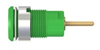 233010-25 Staubli Green Female Banana Socket, 4 mm Connector, 24A, 1000V, Gold Plating