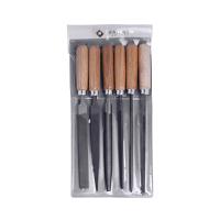 5-240 Bernstein 170mm, File Cut, Flat, Half Round, Round, Square, Triangular Engineers File Set With Soft-Grip Handle