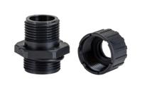asf13pg13a-awb13 Adaptaflex Straight, Conduit Fitting, 12mm Nominal Size, PG13.5, Nylon 66, Black IP67 rating