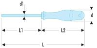 atx40x150 Facom Torx Screwdriver, T40 Tip, 150 mm Blade, 275 mm Overall