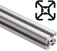 xdeb-1x22 FlexLink Silver Aluminium Profile Strut, 22 x 22 mm, 5.6mm Groove, 1000mm Length, Series XD
