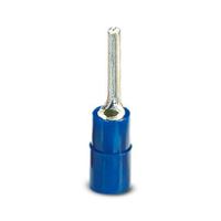 3240066 Phoenix Contact Hooked Insulated Blade terminal plug 23.5mm Blade Length, 14AWG to 16AWG, Blue
