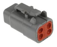 dtm06-4s Deutsch, DTM Automotive Connector Plug Grey 4 Way DTM06-4S