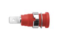 seb-7080-ni-rt Schutzinger Red Female Banana Socket, 4 mm Connector, 24A, 1000V, Nickel Plating