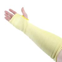 7550 Polyco Healthline Touchstone Yellow Reusable Kevlar Arm Protector for Cut Resistant Use, 14in Length, One size