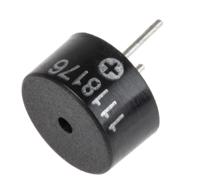111-8176 RS PRO 75dB PCB Mount Continuous Internal Magnetic Buzzer Component, 9.6 x 5mm, 2V dc Min, 3V dc Max