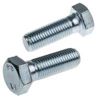 279-969 RS PRO Bright Zinc Plated Steel, Hex Bolt, M20 x 60mm