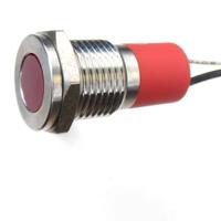 pl12sl013 CML Innovative Technologies PL12SL Series Red Panel LED, 24V, 12mm Mounting Hole Size, Lead Wires Termination, IP67