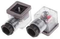 811-8297 RS PRO 2P+E DIN 43650 A, Female Solenoid Valve Connector with Indicator Light, 12 V dc Voltage