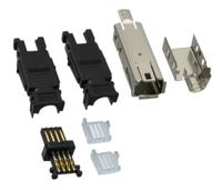 2201864-1 TE Connectivity, Type I Cable Mount Mini I/O Connector Female, 8 Way, Shielded