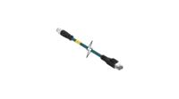 1201088451 MolexBrad Micro-Change, 2m Cat5e, Green RJ45 to Male M12 Male, Shielded Shielded, Terminated TPU Sheath