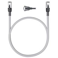 cord6asflock01msh CAECORD6AS, 1m Cat6a, Grey RJ45 to Male RJ45 Male, 26 AWG Stranded Drain Wire, Aluminium/PET Tape, Foil Shielded,