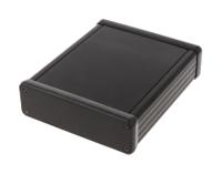 1455l1201bk Hammond 1455 Series Black Aluminium Enclosure, IP54, Black Lid, 120 x 103 x 31mm