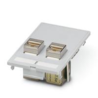 1657766 Phoenix Contact VS-SI-FP-2RJ45-5-MOD-BU/BU Front Plate, 87.5 mm Overall
