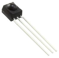 tsop34856 Vishay TSOP34856, 56kHz IR Receiver, 950nm 45 deg, 45m Range, 2.5 V - 5.5V, Through Hole, 6.0 x 6.95 x 5.6mm