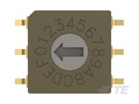 mrssv0dr16smgwtr TE Connectivity 16 Way Surface Mount Rotary Switch 16P, Screwdriver Actuator