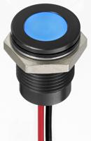 130-2300 RS PRO Blue Panel Mount Indicator, 24V dc, 14mm Mounting Hole Size, Lead Wires Termination, IP67