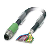 1430239 Phoenix Contact Male 17 way M12 to 17 way Free End Sensor Actuator Cable, 10 m