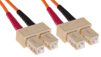 536-7229 RS PRO SC to SC Duplex Multi Mode OM2 Fibre Optic Cable, 50/125μm, Orange, 2m