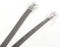 446-670 RS PRO Female MMJ to Male MMJ Telephone Extension Cable, Grey Sheath, 3m