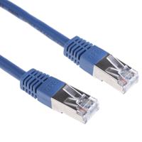 411-378 RS PRO, 0.5m Cat6, Blue RJ45 to Male RJ45 Male, S/FTP Shielded, Terminated PVC Sheath