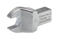 58214014 STAHLWILLE 731/40 Series Open Ended Insert Insertion Wrench, 14 mm, 14 x 18mm Insert, Chrome Plated Finish