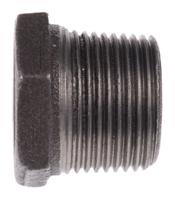 770241123 Georg Fischer Black Malleable Iron Fitting, Straight Reducer Bush, Male BSPT 3/4in to Female BSPP 1/2in