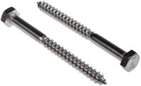 144-3551 RS PRO Hex Coach Screw, Stainless Steel, 6mm x 70mm