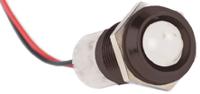 722-7502 RS PRO White Panel Mount Indicator, 110V ac, 14mm Mounting Hole Size, Lead Wires Termination, IP67