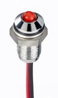 171-3748 RS PRO Red Panel Mount Indicator, 1.8 → 3.3V dc, 6mm Mounting Hole Size, Lead Wires Termination, IP67