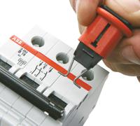 090845 Brady Red 1-Lock Glass-Reinforced Nylon Miniature Circuit Breaker Switch Lockouts, 7.14mm Shackle