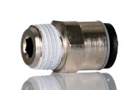 3175-06-10 Legris LF3000 Series Straight Threaded Adaptor, R 1/8 Male to Push In 6 mm, Threaded-to-Tube Connection Style