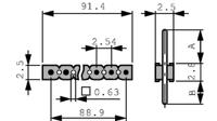 sl-112836z Fischer Elektronik SL Series Straight Through Hole PCB Header, 36 Contact(s), 2.54 mm Pitch, 1 Row, Unshrouded