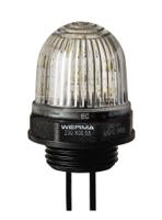 23040055 Werma 230 Series Clear Continuous lighting Beacon, 24 V, Built-in Mounting, LED Bulb