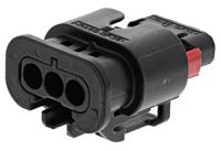 1488991-1 TE Connectivity, MCON 1.2 Automotive Connector Socket Black Cable Mount 3 Way