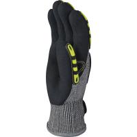 vv913ja09 Delta Plus EOS Grey Nitrile Glove, Size 9, Nitrile Coating