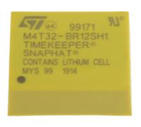 m4t32-br12sh1 STMicroelectronics M4T32-BR12SH1, Battery Backup IC Lithium Carbon Monofluoride, 2.8 V to 2.8 V Input, SNAPHAT 4-Pin