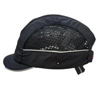 airc01v03str SURFLEX Black Short Peaked Bump Cap, PPE Protective Material