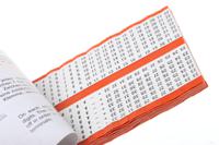 03050014000 SES Sterling Adhesive Cable Marker Book, Black on White, Pre-printed "1 → 33; -; A; B; C; R; S; T; U; V; W",