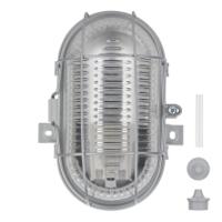145969 RoBust Bulkhead E27 Oval S Grey IP44