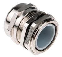 831-9065 RS PRO Metallic Nickel Plated Brass Cable Gland, PG21 Thread, 13mm min., 18mm max., IP68