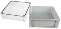 ekoe-180-t-ekovt Fibox EK Series Grey Polycarbonate Enclosure, IP66, IP67, Flanged, Transparent Lid, 280 x 280 x 180mm