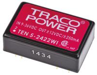 ten-5-2422wi TRACOPOWER TEN 5WI DC-DC Converter, ±12V dc/ ±250mA Output, 9 → 36 V dc Input, 6W, Through Hole, +85°C Max Temp