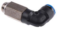 qsll-g38-12 Festo QS Series Elbow Threaded Adaptor, G 3/8 Male to Push In 12 mm, Threaded-to-Tube Connection Style, 186135